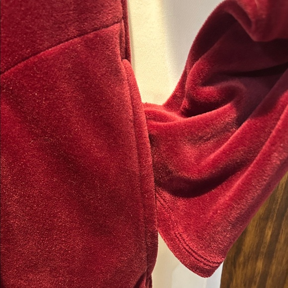 Pure Jill Velvet Long Sleeve Burgundy Dress - Picture 3 of 5